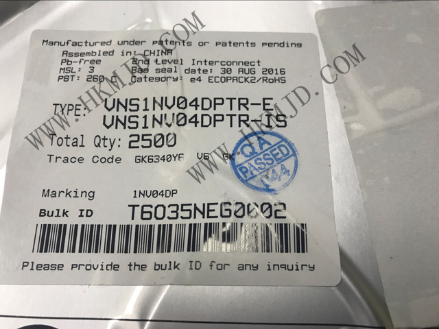 ST VNS1NV04DPTR PMIC - 配電開關(guān)、負(fù)載驅(qū)動器 VNS1NV04