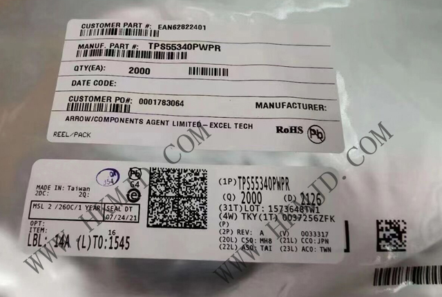 TI（5A、40V）電源開關(guān) TPS55340PWPR 單片非同步開關(guān)穩(wěn)壓器