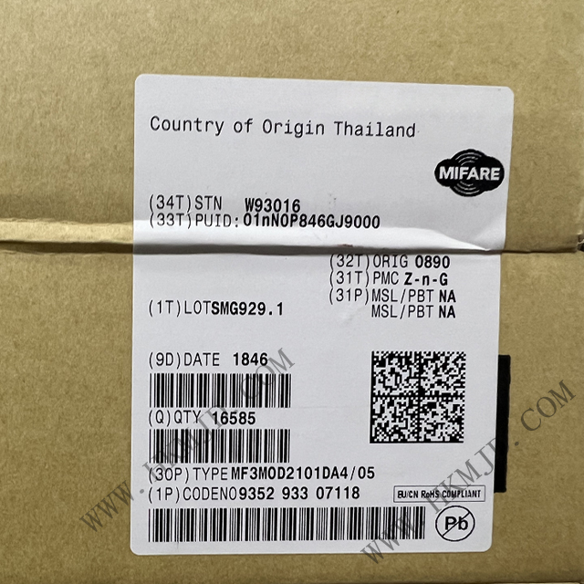 出售NXP射頻IC MF3MOD2101DA4/05 RFID 應(yīng)答器 IC 13.56MHz ISO 14443，MIFARE UART MOA4
