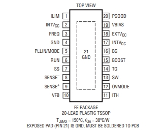 LINEAR(凌特) LTC3769EFE 60V、低 IQ、同步升壓型轉(zhuǎn)換器控制器