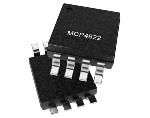 MCP4822T-E/SN內(nèi)置基準(zhǔn)電壓源的雙通道、12位數(shù)模轉(zhuǎn)換器（DAC） 8SOIC