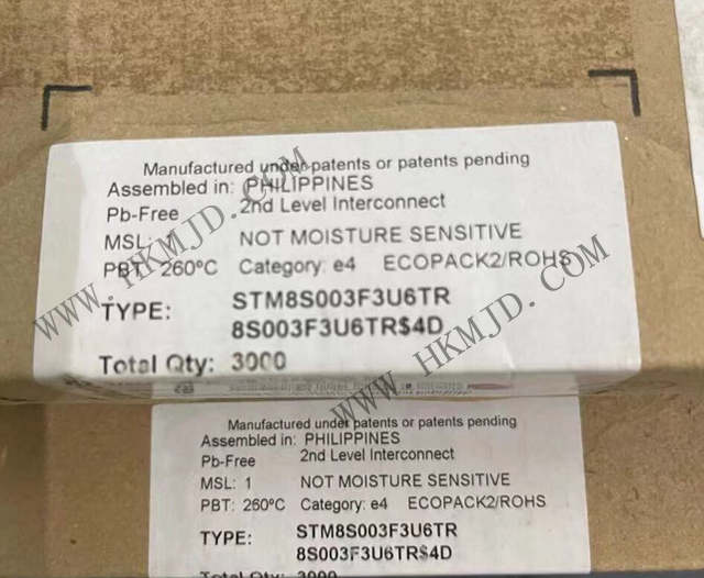 供應(yīng)8位微控制器 STM8S003F3U6TR 具有8 KB Flash、16 MHz CPU和集成EEPROM