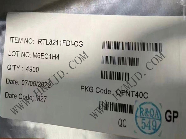 以太網PHY芯片：現(xiàn)貨供應 Realtek RTL8211FDI-CG 以太網收發(fā)器