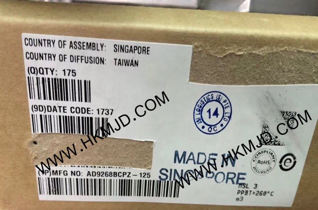 ADI AD9268BCPZ-125 一款雙通道、16位、125 MSPS模數轉換器(ADC)